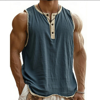 Спортен жилет за тренировки, свободен крой, 3 копчета, бързосъхнещ и дишащ полиестер