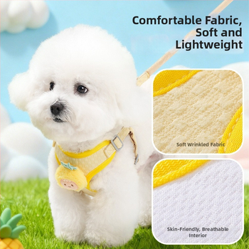 Leduo Регулируема жилетка-стил каишка и нагръдник за малки кучета и котки