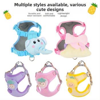 Leduo Регулируема жилетка-стил каишка и нагръдник за малки кучета и котки