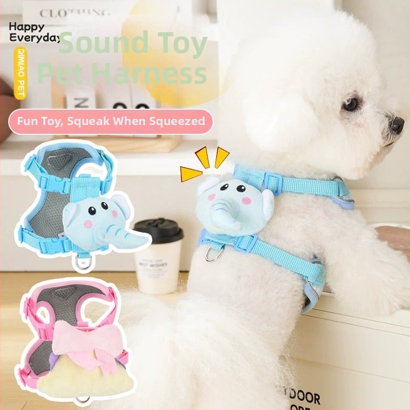 Leduo Регулируема жилетка-стил каишка и нагръдник за малки кучета и котки