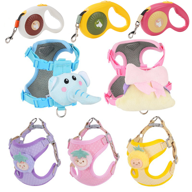 Leduo Регулируема жилетка-стил каишка и нагръдник за малки кучета и котки