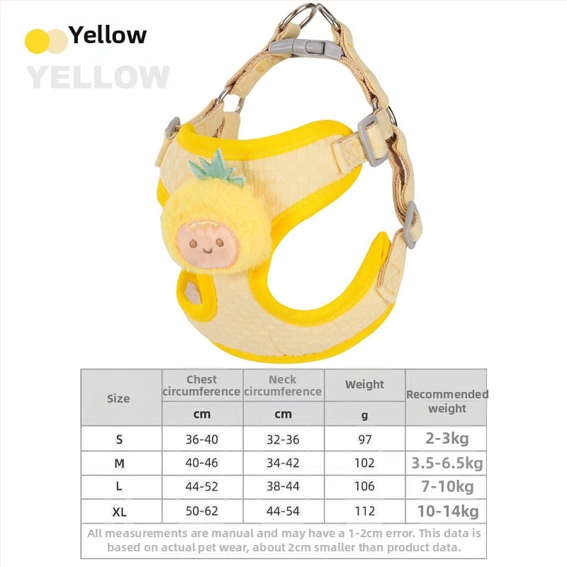 Leduo Регулируема жилетка-стил каишка и нагръдник за малки кучета и котки