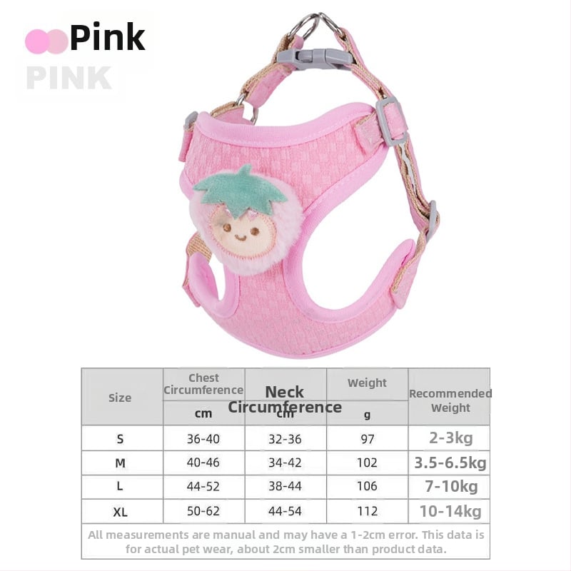 Leduo Регулируема жилетка-стил каишка и нагръдник за малки кучета и котки