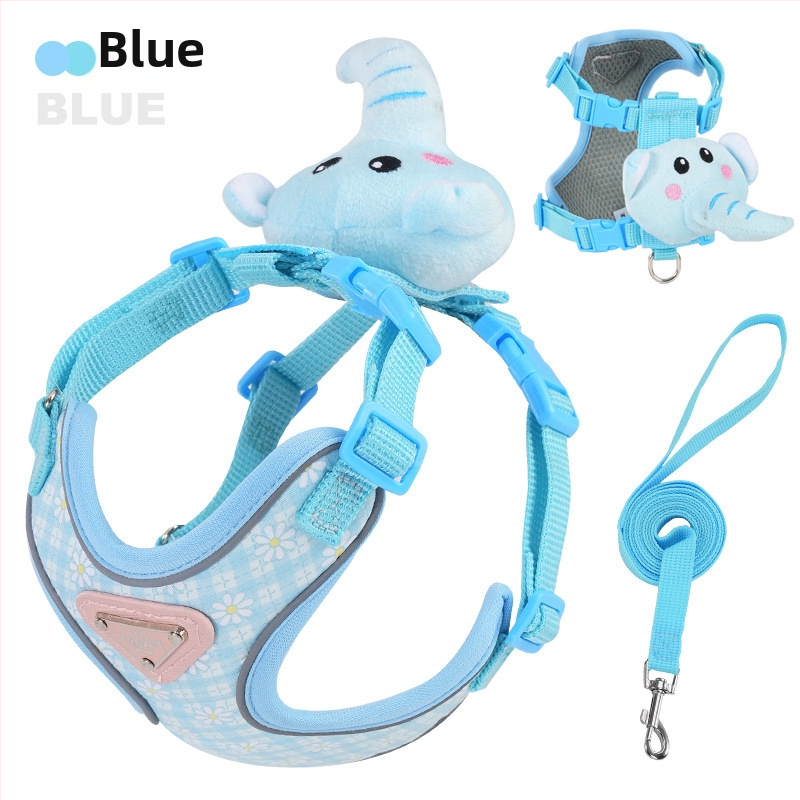 Leduo Регулируема жилетка-стил каишка и нагръдник за малки кучета и котки