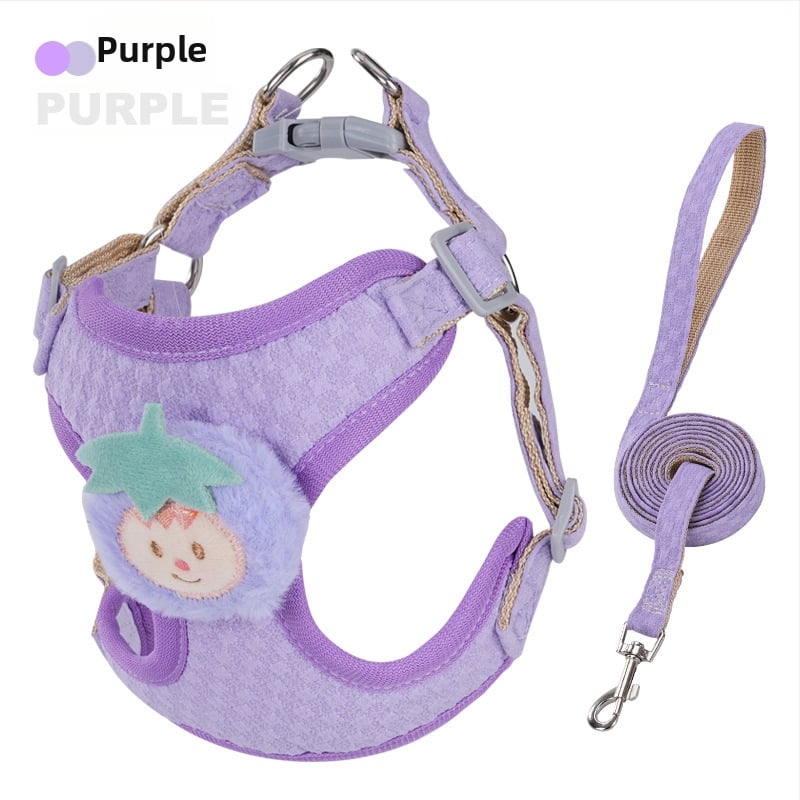 Leduo Регулируема жилетка-стил каишка и нагръдник за малки кучета и котки