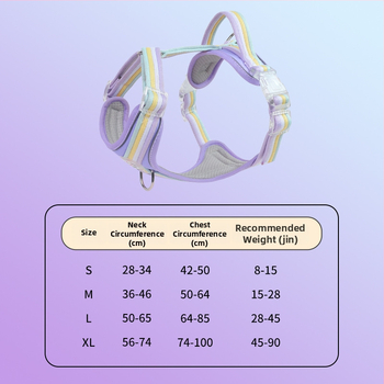 Кучешка гръдна презрамка с I-образен дизайн, регулируема, материал: плат, марка Seven Seconds