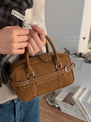 Crossbody torbica od PU, gradski minimalistički stil, horizontalno kvadratni oblik, zatvaranje na zip