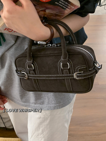 Crossbody torbica od PU, gradski minimalistički stil, horizontalno kvadratni oblik, zatvaranje na zip