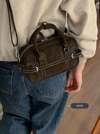 Crossbody torbica od PU, gradski minimalistički stil, horizontalno kvadratni oblik, zatvaranje na zip