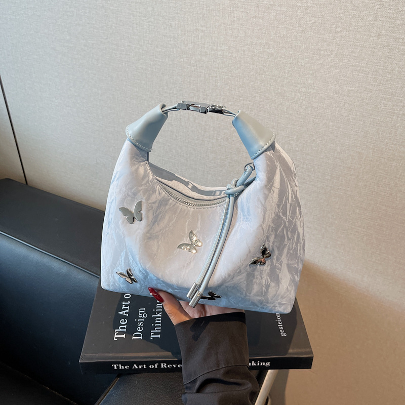 Ženska crossbody torba za jesen 2025 — PU materijal, horizontalni kvadratni oblik, zatvarač, poliesterska podstava, jedna naramenica