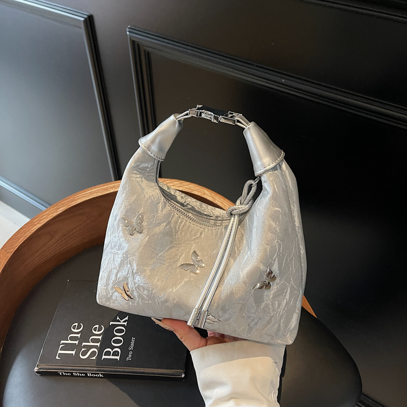 Ženska crossbody torba za jesen 2025 — PU materijal, horizontalni kvadratni oblik, zatvarač, poliesterska podstava, jedna naramenica