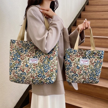 Platnena Tote torba sa zipom, unisex stil, podstava od tkanine, horizontalni kvadratni oblik, unutarnji džep