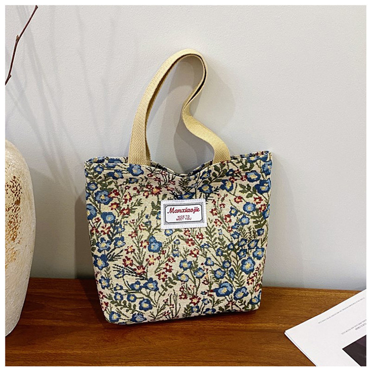 Platnena Tote torba sa zipom, unisex stil, podstava od tkanine, horizontalni kvadratni oblik, unutarnji džep