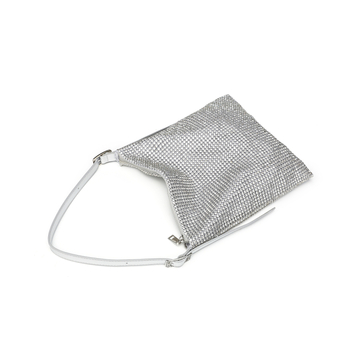 Večernja crossbody torba s kristalima, s jednim remenom (Stil: gradska jednostavnost; Materijal: akril; Oblik torbe: vodoravni kvadrat; Način otvaranja: zip; Godina/Sezona: jesen 2025)