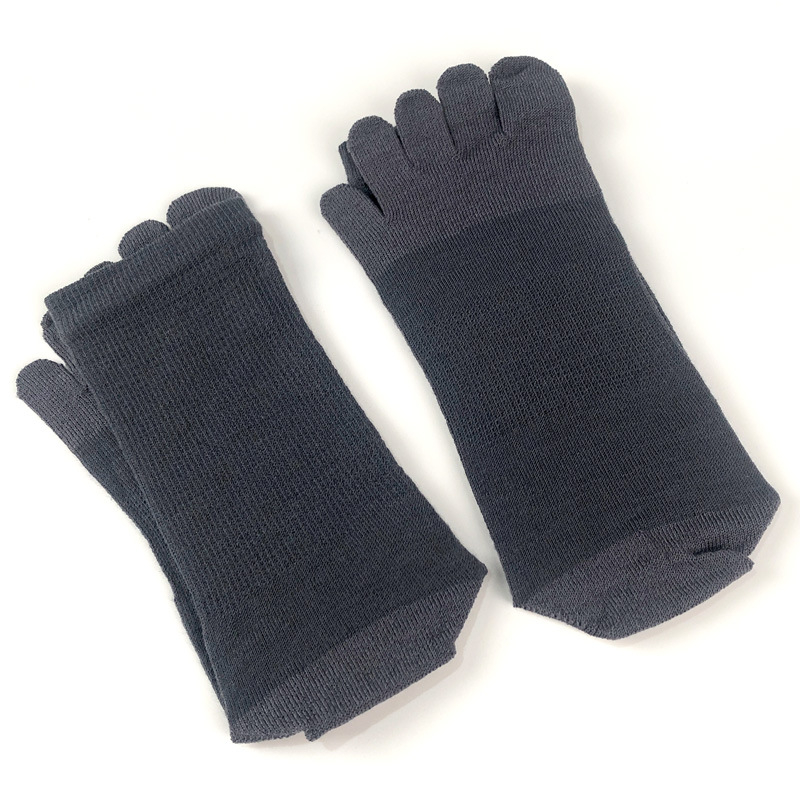 Muške čarape s pet prstiju, prozračne, pletene od svile i vune, visoki rub, 70% vuna