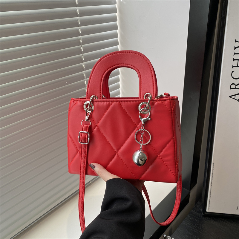 Ženska PU crossbody torba, zatvaranje zatvaračem, najlonska podstava, vodoravni kvadratni oblik, dvostruki remeni
