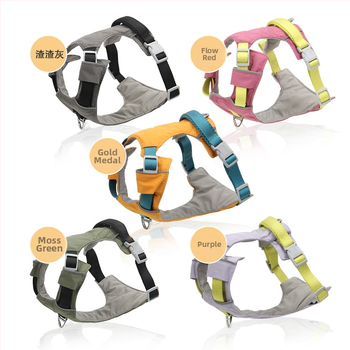 Шлейка за кучета в I-образна форма с рефлексни акценти | Полиестер, прибираща се, марка Bobo bobo, Категория: шлейки за кучета и въжета