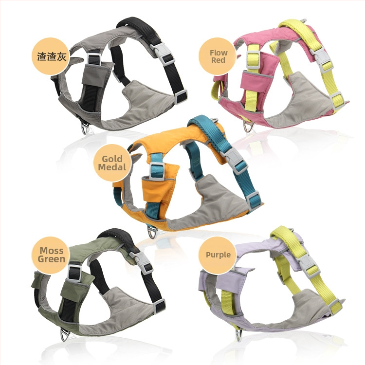 Шлейка за кучета в I-образна форма с рефлексни акценти | Полиестер, прибираща се, марка Bobo bobo, Категория: шлейки за кучета и въжета