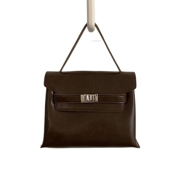 PU crossbody torba, gradski minimalistički stil, vertikalno kvadratni oblik, zima 2025, zaključavanje lokotom