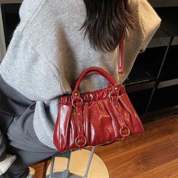 PU bucket torba s naramenicom za crossbody, zatvarač i džep za telefon, jesen 2025
