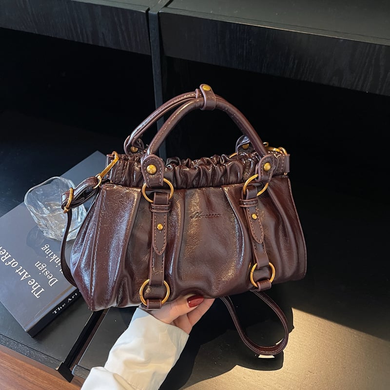 PU bucket torba s naramenicom za crossbody, zatvarač i džep za telefon, jesen 2025