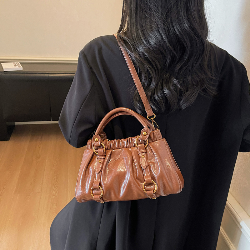 PU bucket torba s naramenicom za crossbody, zatvarač i džep za telefon, jesen 2025
