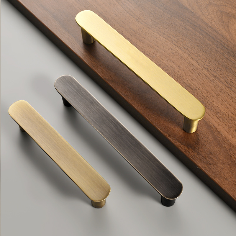 Bar ručka za ormare, bakrena, brušena površina, moderni minimalistički stil, model 8915, Hunter Rui, za vrata ormara i ladice