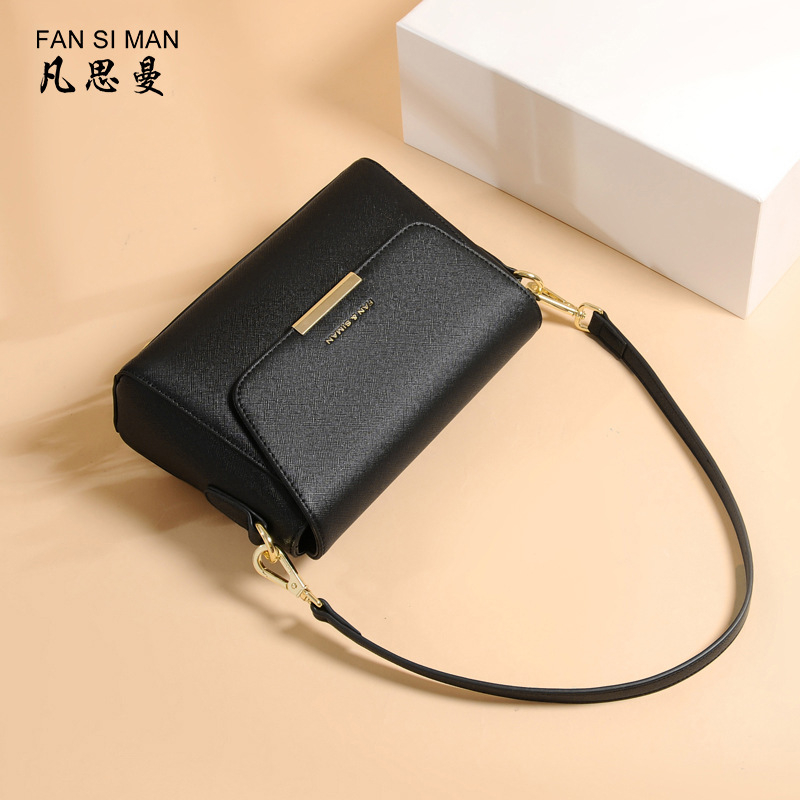 Vanessman ženska crossbody torba - PU materijal, mala kvadratna torba, zatvaranje klapnom, podstava od tkanine, unutarnji džepovi: zip džep, džep za telefon, džep za ID.