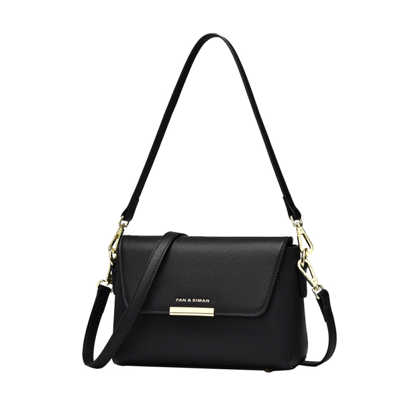 Vanessman ženska crossbody torba - PU materijal, mala kvadratna torba, zatvaranje klapnom, podstava od tkanine, unutarnji džepovi: zip džep, džep za telefon, džep za ID.