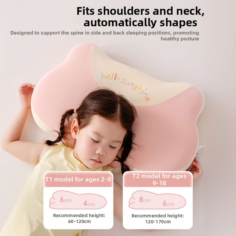 Detský vankúš z pamäťovej peny s oporou krku, celoročné použitie, pre jednu osobu, Life Home