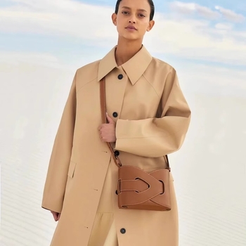 PU cilindrična crossbody torba sa zipom – bucket stil, podstava od sintetičke kože