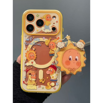 Carcasă magnetică 2-în-1 cu design rotativ pentru Apple iPhone – stil desene animate, protecție anti-cădere