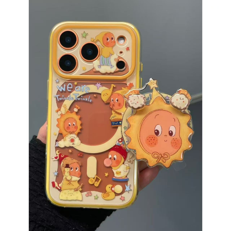 Carcasă magnetică 2-în-1 cu design rotativ pentru Apple iPhone – stil desene animate, protecție anti-cădere