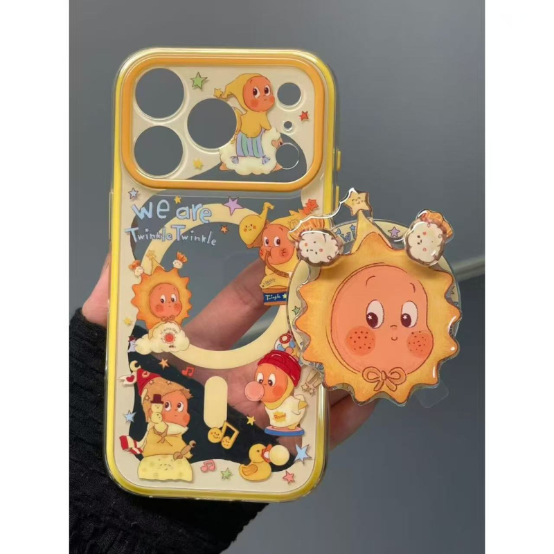 Carcasă magnetică 2-în-1 cu design rotativ pentru Apple iPhone – stil desene animate, protecție anti-cădere