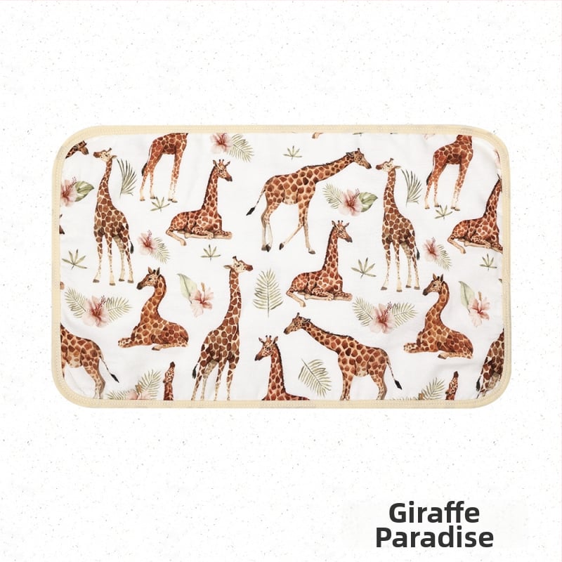 Бебешка възглавничка от марля с осем слоя и бамбуково-памучна материя, стил карикатура, подходяща за бебета и малки деца.