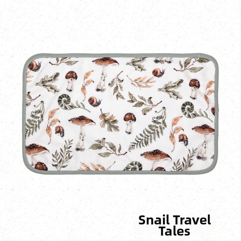 Бебешка възглавничка от марля с осем слоя и бамбуково-памучна материя, стил карикатура, подходяща за бебета и малки деца.