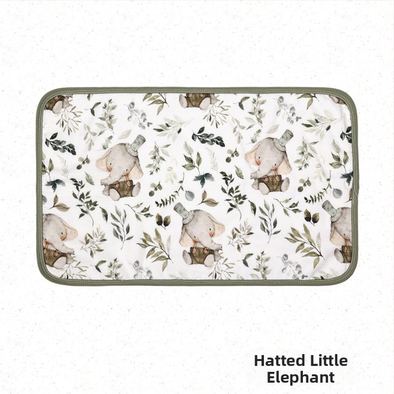 Бебешка възглавничка от марля с осем слоя и бамбуково-памучна материя, стил карикатура, подходяща за бебета и малки деца.