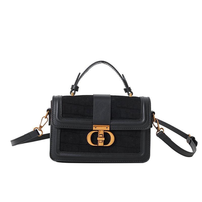 Urban minimalistička torbica za rame s horizontalnim kvadratnim oblikom, PU materijal, poklopac za zatvaranje, najlonska podstava, skriveni džep s zatvaračem, džep za telefon