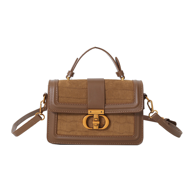 Urban minimalistička torbica za rame s horizontalnim kvadratnim oblikom, PU materijal, poklopac za zatvaranje, najlonska podstava, skriveni džep s zatvaračem, džep za telefon