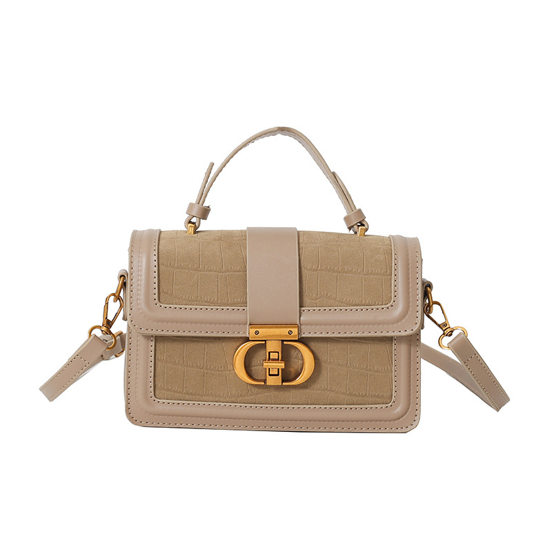 Urban minimalistička torbica za rame s horizontalnim kvadratnim oblikom, PU materijal, poklopac za zatvaranje, najlonska podstava, skriveni džep s zatvaračem, džep za telefon