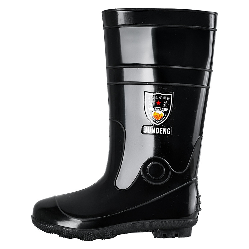Дъждовни работни ботуши за защита: PVC горна част, висок вал, пластмасова подметка; противохлъзгащи, топли и износоустойчиви