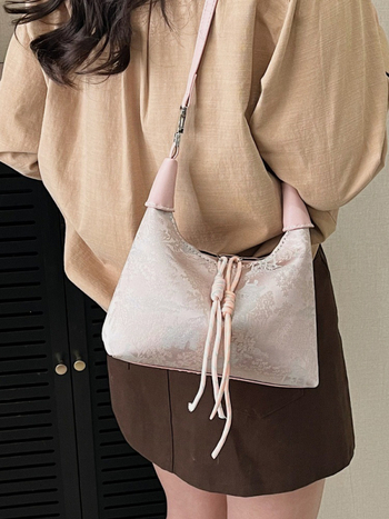 DIY materijalna torba, novi nacionalni stil PU kanta torba sa zatvaračem i skrivenim džepom