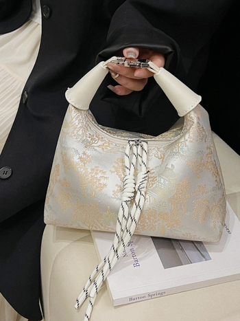 DIY materijalna torba, novi nacionalni stil PU kanta torba sa zatvaračem i skrivenim džepom