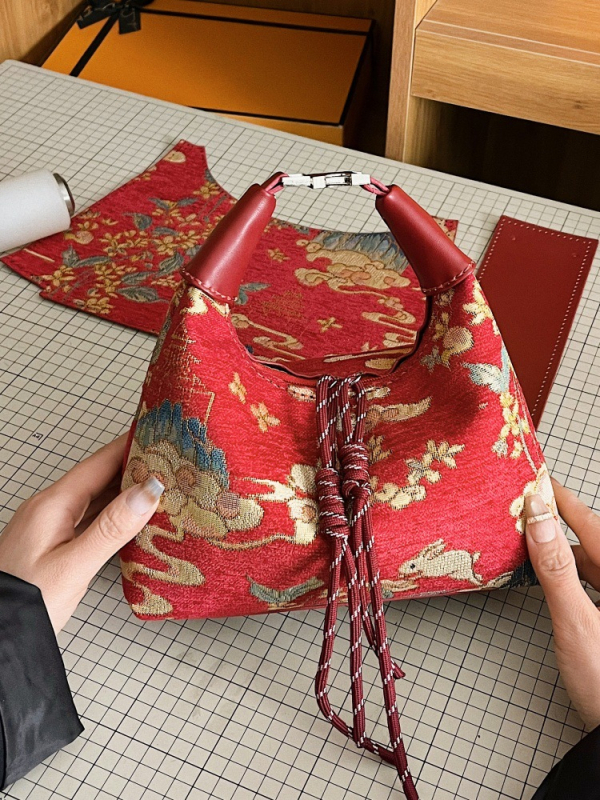 DIY materijalna torba, novi nacionalni stil PU kanta torba sa zatvaračem i skrivenim džepom