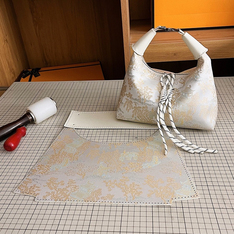 DIY materijalna torba, novi nacionalni stil PU kanta torba sa zatvaračem i skrivenim džepom