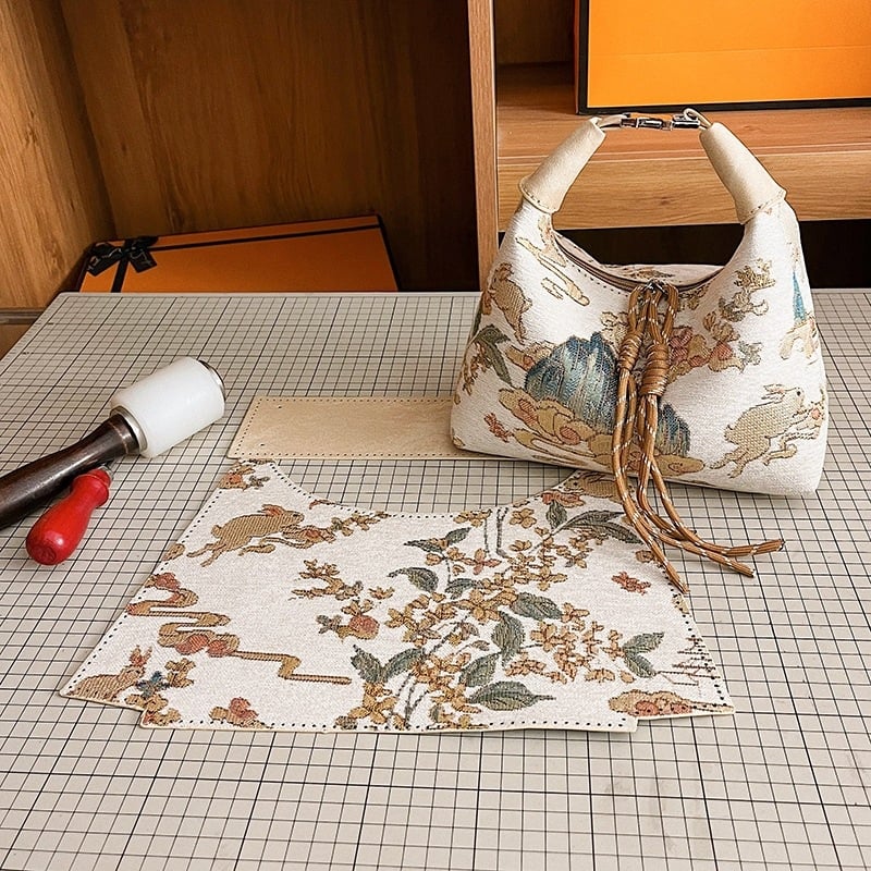 DIY materijalna torba, novi nacionalni stil PU kanta torba sa zatvaračem i skrivenim džepom