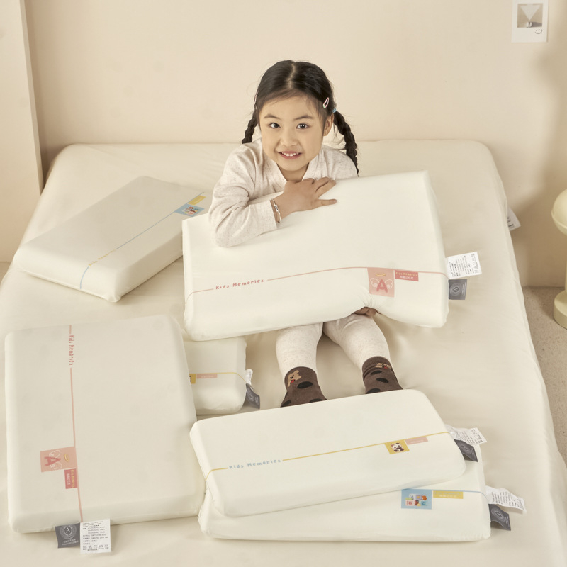 Pernă pentru copii din spumă cu memorie, 3–6 ani și mai mult, universală pentru toate anotimpurile, dreptunghiulară, suport cervical