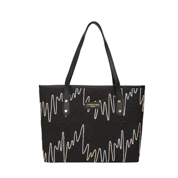 Чанта-кофа за жени — урбанистичен стил, полиестерно-памучен материал, цип за затваряне, хоризонтално квадратна форма, вътрешни джобове за телефон, документи и камера