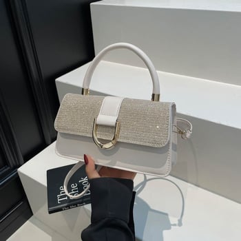 Crossbody torba, urbano-minimalistički stil, PU materijal, horizontalno kvadratnog oblika, zatvaranje preklopom, jedna naramenica