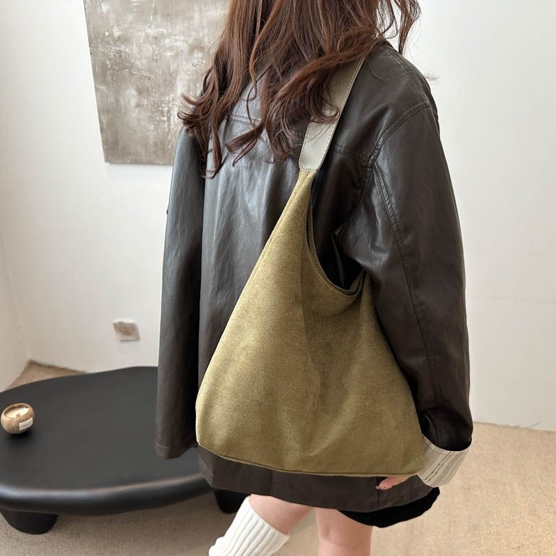 Унисексов велурена Tote чанта за пътуване, зимна колекция 2025, магнитно закопчаване, подплата от велур